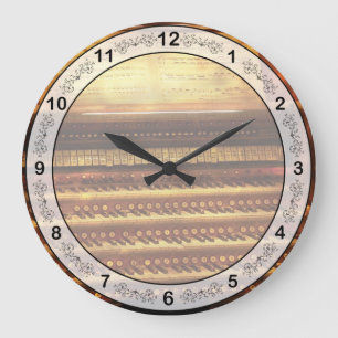 Musiker - Organist - Die Pfeifenorgel - groß Große Wanduhr