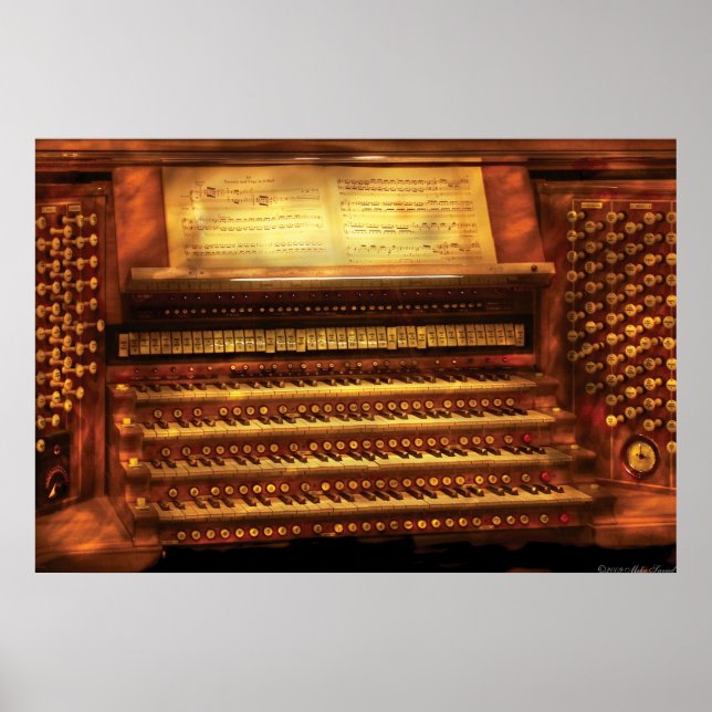 Musiker - Organist - Die Pipe Organ Poster (Vorne)