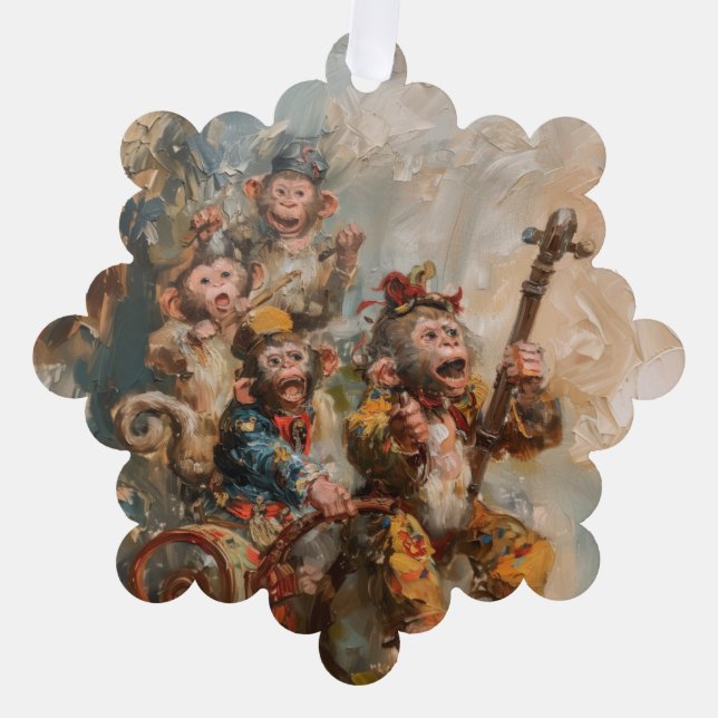 Musiker - Papier-Kartendekorationsgeschirr Ornament Karte (Vorderseite)