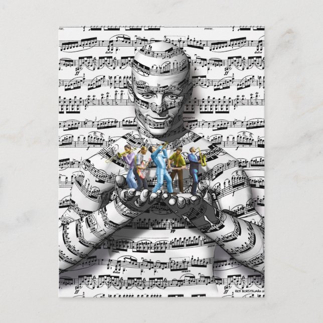 Musiker Postkarte (Vorderseite)