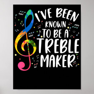 Musiker Pub singen Treble Clef Musik Lover Poster