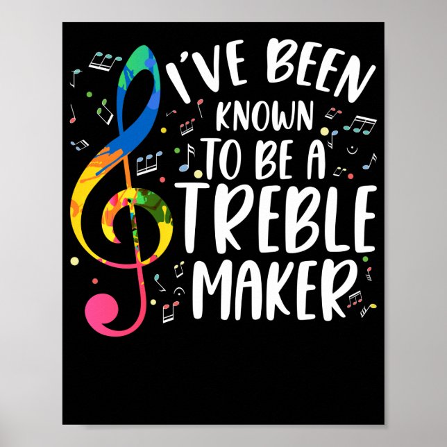 Musiker Pub singen Treble Clef Musik Lover Poster (Vorne)
