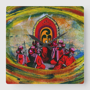 Musiker Quadratische Wanduhr