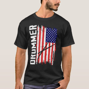 Musiker Schlagzeuger trommelt retro vintage für Sc T-Shirt