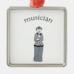 musiker silbernes ornament
