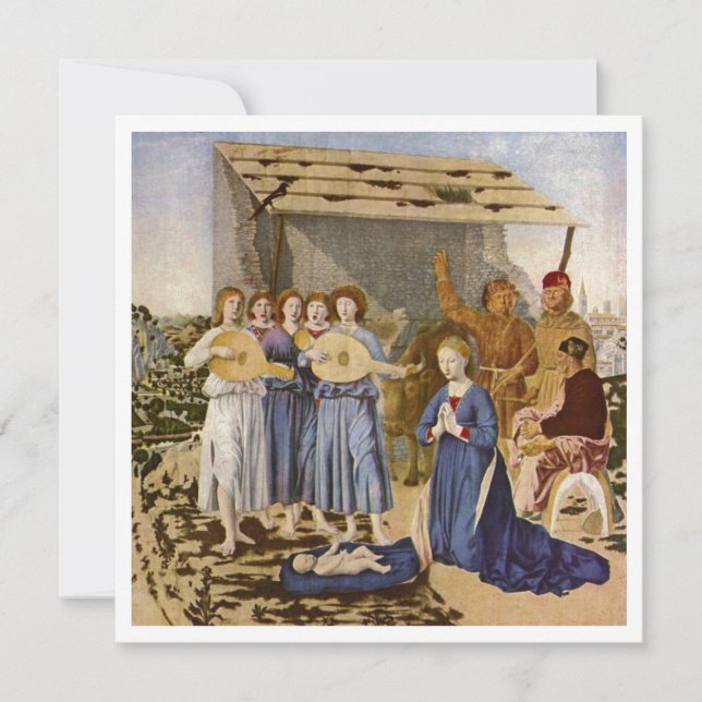 Musiker spielen Mandolins für das Baby Jesus (Vorderseite)