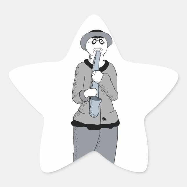 musiker Stern-Aufkleber (Vorderseite)