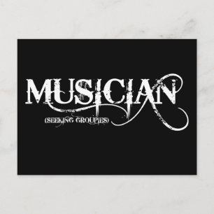 Musiker...Suche nach Gruppen! Postkarte