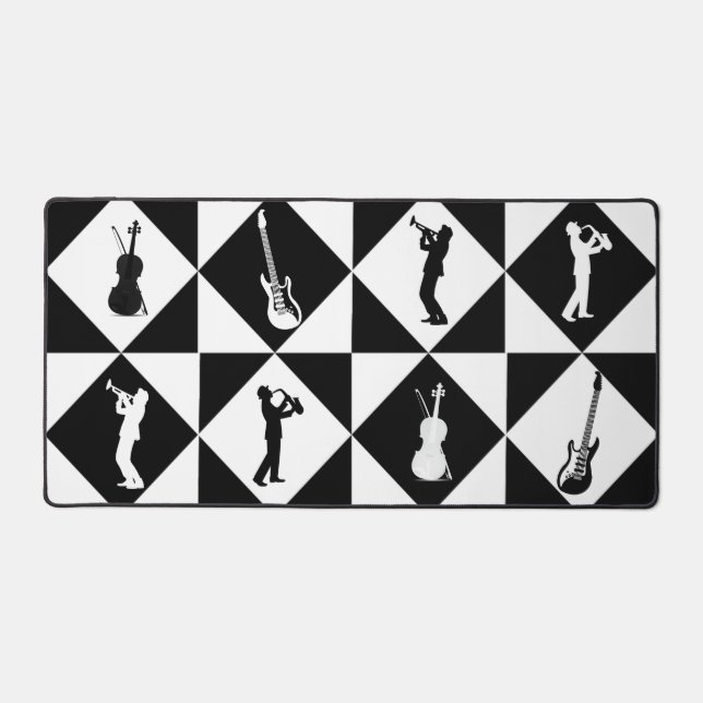 Musiker und Instrumente Schreibtischunterlage (Vorderseite)
