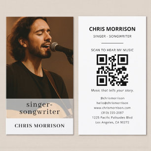 Musiker-Visitenkarte mit QR-Code Visitenkarte