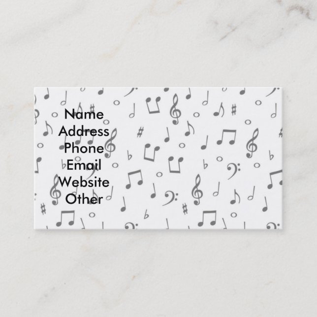 Musiker-Visitenkarte Visitenkarte (Vorderseite)