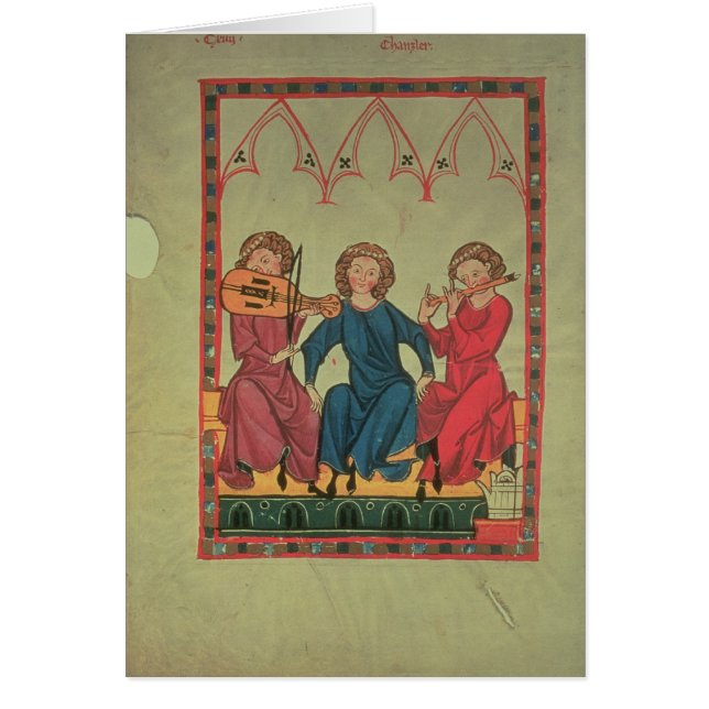 Musiker, vom Manasse Kodex, eine Sammlung von (Vorne)