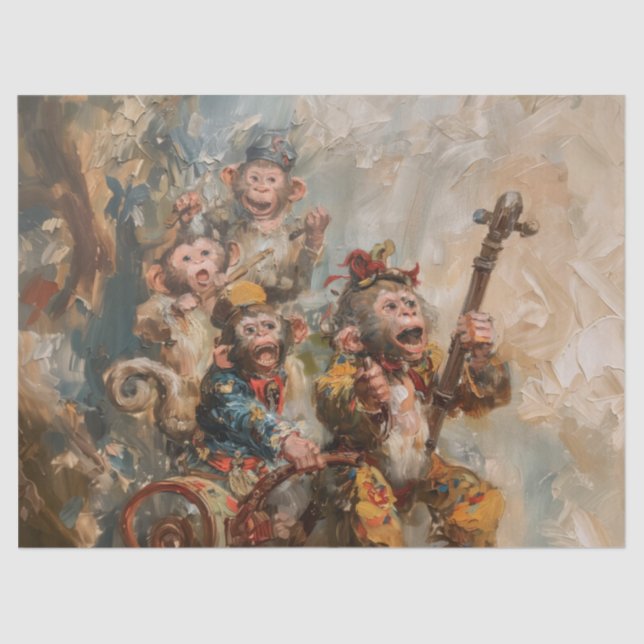 Musiker - Zierpapier für Ölgemälde Seidenpapier (Vorderseite)