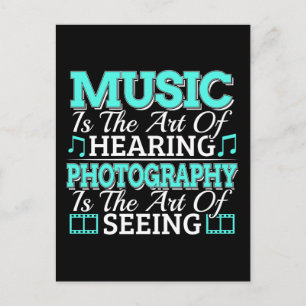 Musikerfotograf - Zitat mit Inspiration Postkarte