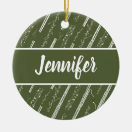 Musikergeschenk für Bassoon Player Personalisiert Keramik Ornament