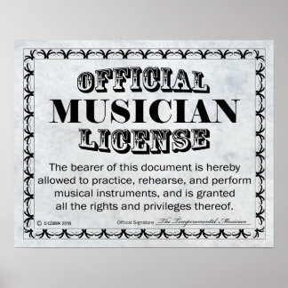 Musikerlizenz Poster