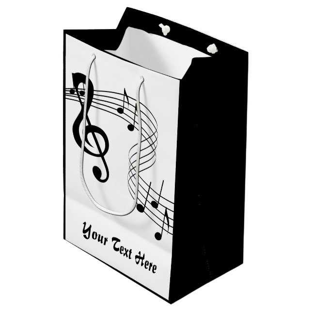 Musikermitteltasche Mittlere Geschenktüte (Vorderseite Schrägansicht)