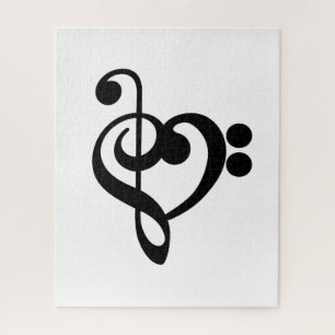 Musikermusikherz - Treble Bass Clef Puzzle