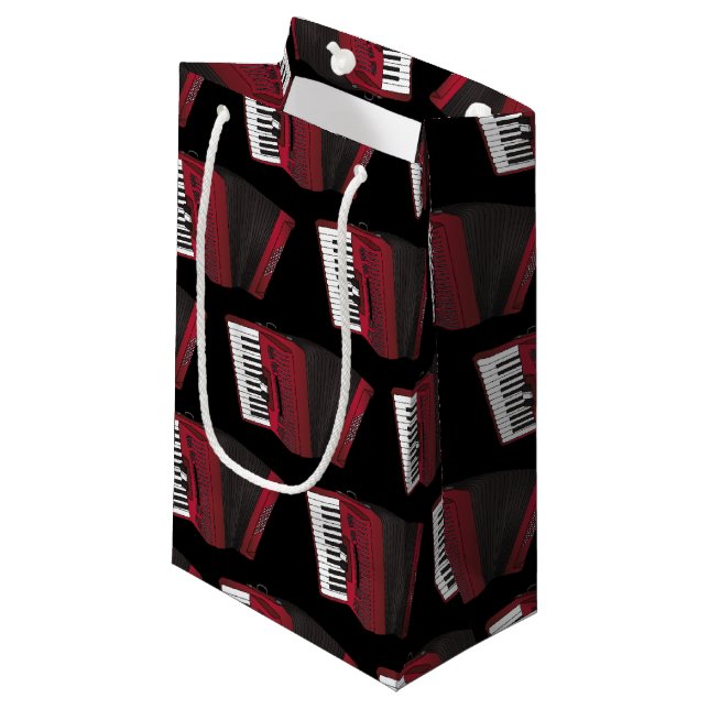 Musikermusiklehrer von Accordion Instrument Kleine Geschenktüte (Vorderseite Schrägansicht)