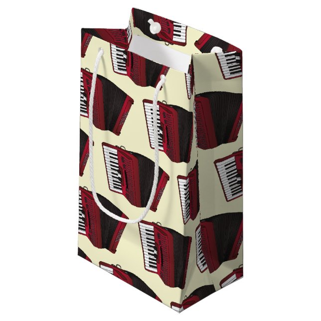 Musikermusiklehrer von Accordion Instrument Kleine Geschenktüte (Vorderseite Schrägansicht)