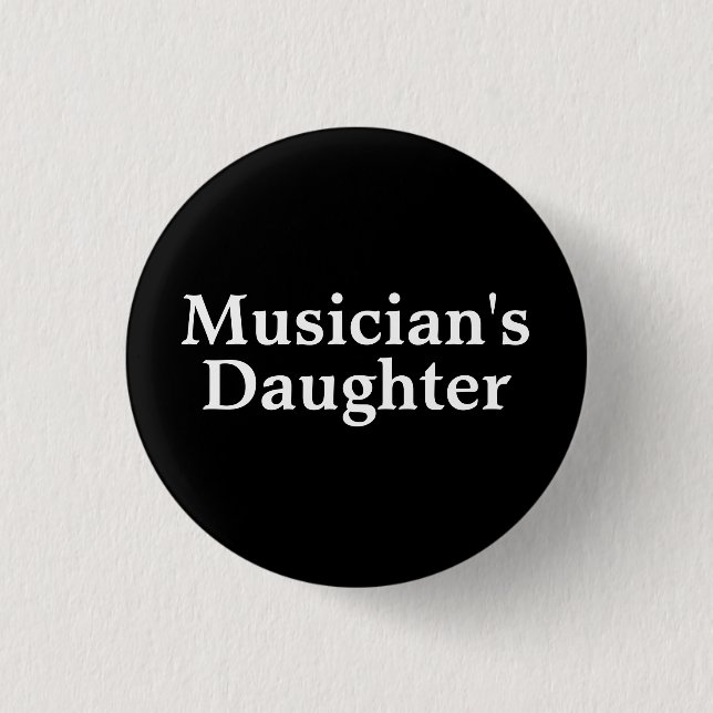 Musikertochter Einfacher Tippfehler Button (Vorderseite)