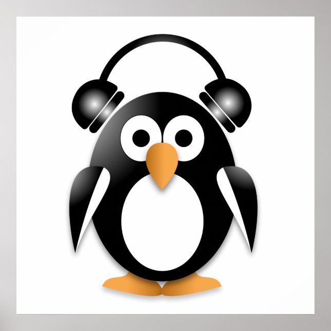 Musikfan in Penguin Poster (Vorne)
