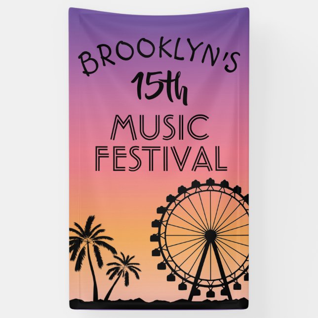 Musikfestival Party Banner (Vertikal)