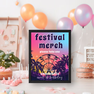 Musikfestival Süße 16 Festival Merch Schild