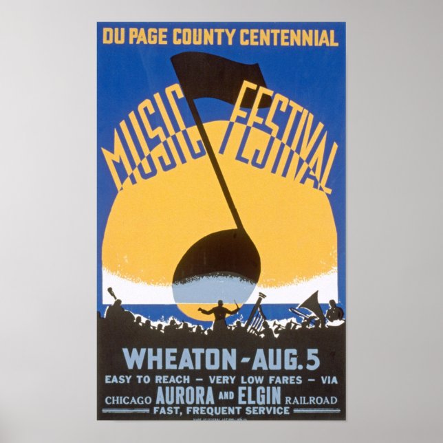 Musikfestival Vintage Poster (Vorne)