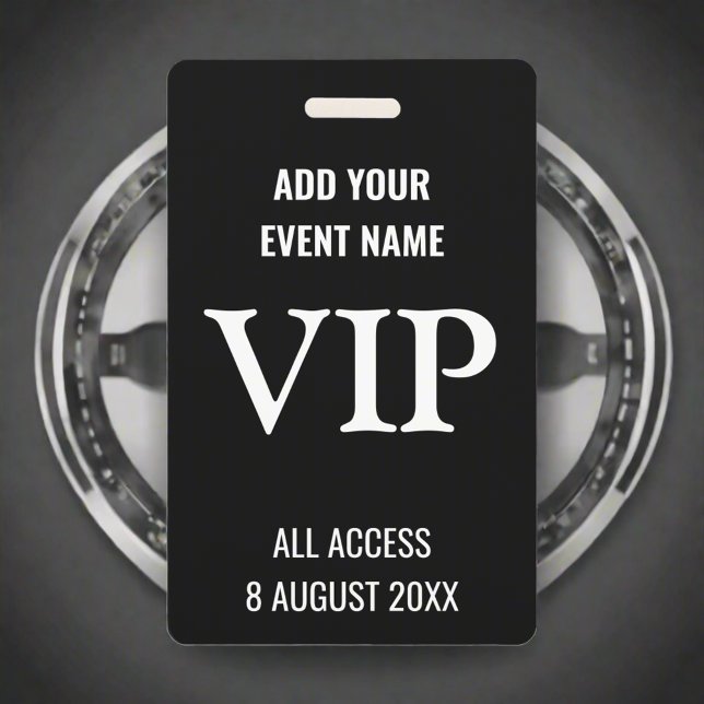 Musikfestival VIP Background Pass Schwarz & Weiß Ausweis (Von Creator hochgeladen)