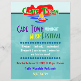 Musikfestival von Capo Town Custom Flyer