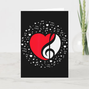 Musikform Herz für Musiker Valentinstag Geschenk Karte