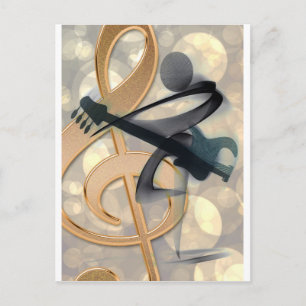 Musikgesang Instrumentengitarre digitales Schicksa Postkarte