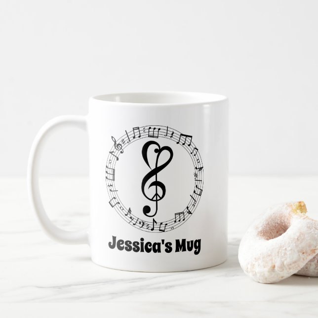 Musikgeschenk des Banddirektors Kaffeetasse (Mit Donut)