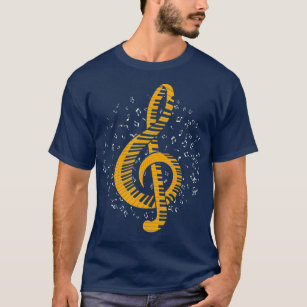 Musikgeschenk Idee Musiknoten Musikalisches Klavie T-Shirt
