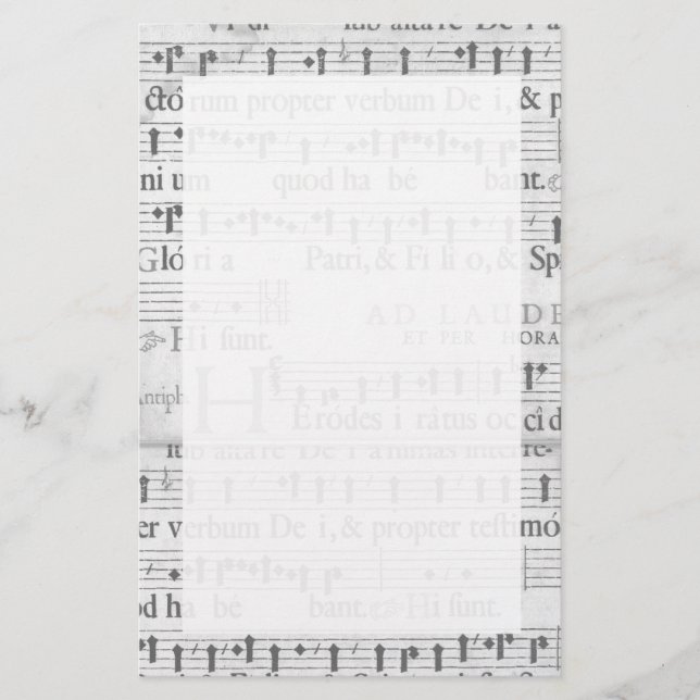 Musikgeschichte Briefpapier (Vorderseite)