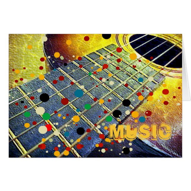 Musikgitarre farbenfroh stilvoll (Vorderseite (Horizontal))