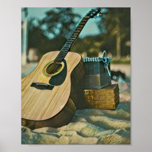 Musikgitarrist liebt Geschenk Poster