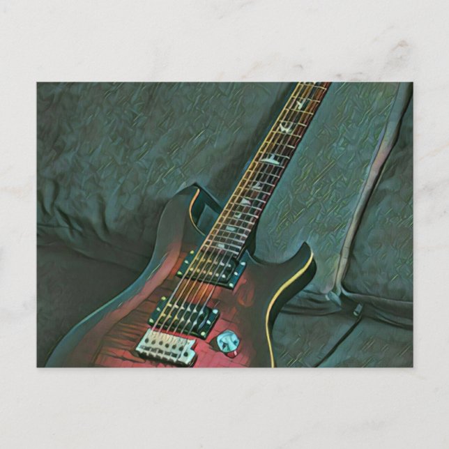 Musikgitarrist liebt Geschenk Postkarte (Vorderseite)