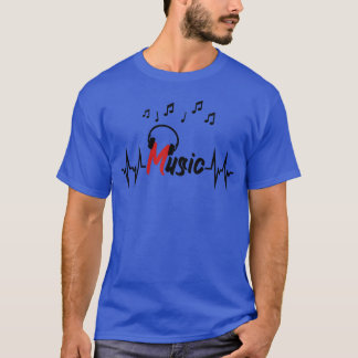 Musikhearton mit Vintagen Kopfhörern T-Shirt