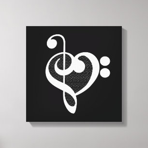 Musikherz - I Liebe Music Leinwanddruck