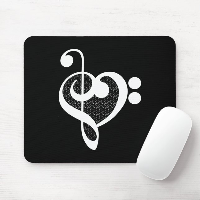 Musikherz - I Liebe Music Mousepad (Mit Mouse)