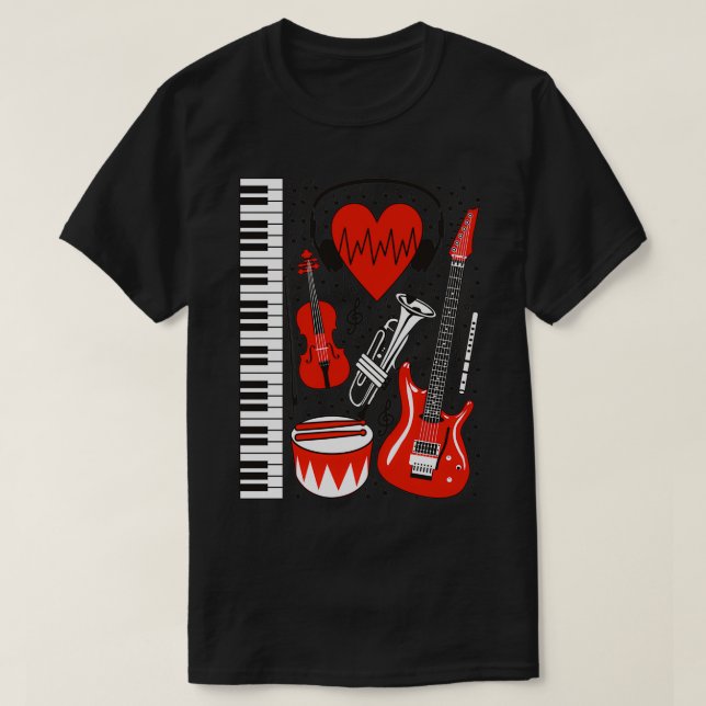 MusikherzTShirt T-Shirt (Design vorne)