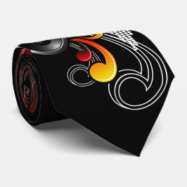 Musikillustration mit Lautsprecher und Krawatte