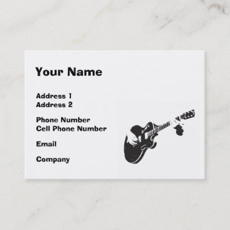 Musikindustrie-Karte - schwarze Gitarre Visitenkarte