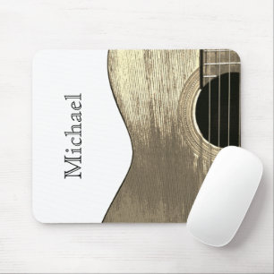 Musikinstrument akustische Gitarre Abstrakt Beige Mousepad