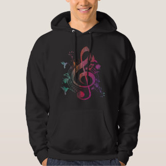 Musikinstrument Birds Treble Clef Hoodie