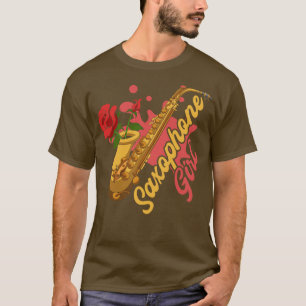 Musikinstrument Floral Saxophon T-Shirt