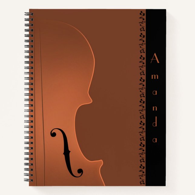 Musikinstrument für Geige (groß) Notizbuch (Vorderseite)