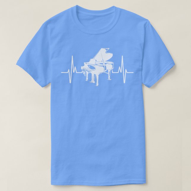 Musikinstrument Heartbeat Piano T-Shirt (Design vorne)